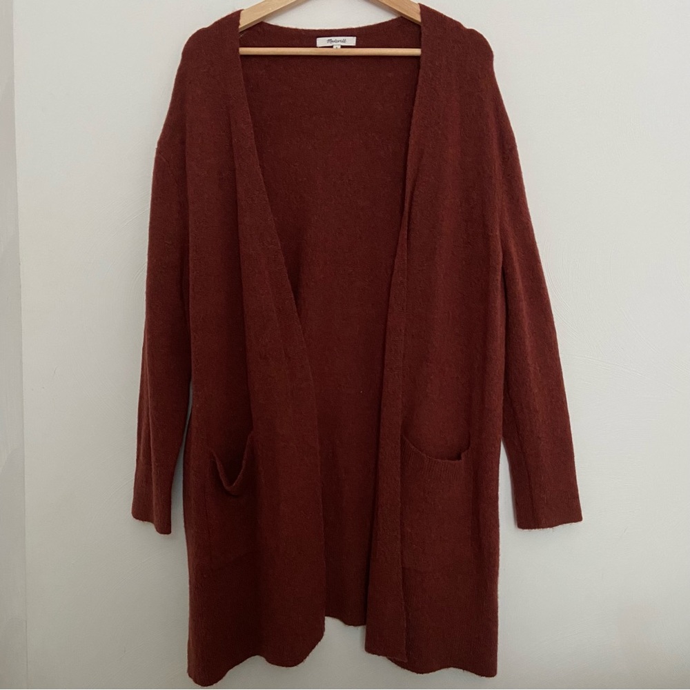 NWOT Madewell Scarlett Burnt Orange Kent Cardigan Size S